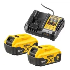 Seulement Aujourd&rsquo;hui Pack 2 batteries 18V XR 5Ah Li-Ion + chargeur – DEWALT – DCB1104P2-QW