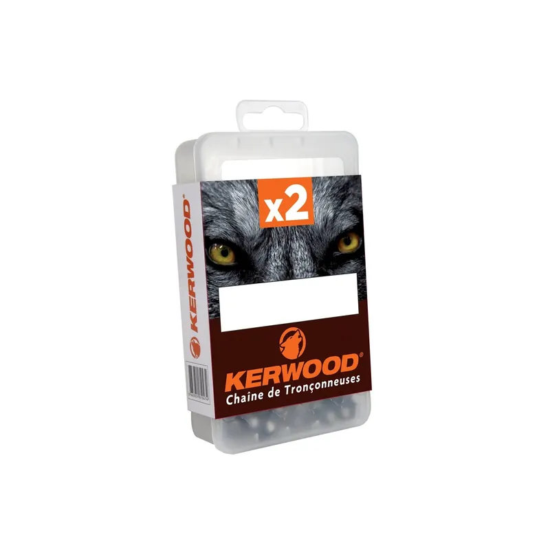 2 Chaînes tronçonneuse Kerwood 50 maillons 3/8LP 1,3mm semi carrée Top Vente