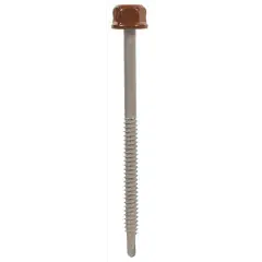 Vis têtalu autoperçeuse P1 TK12 laquée pour couverture + bardage sur bois 6,3x100mm – FAYNOT – 263100-055 Solde