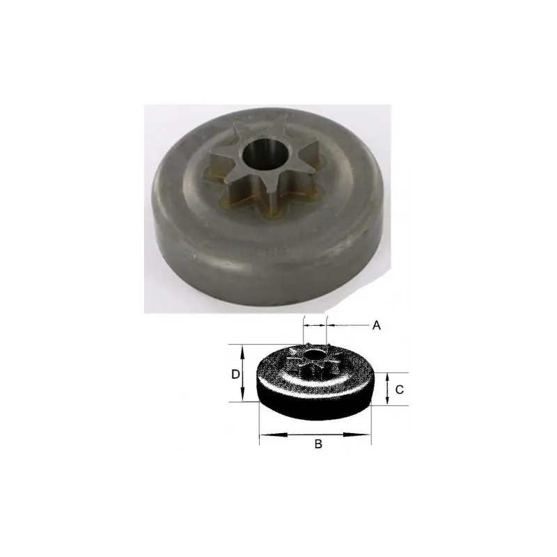 Authentique Pignon de Chaine ADAPTABLE 325&Prime; 7 Dents pour Husqvarna – Jonsered – Partner – Poulan