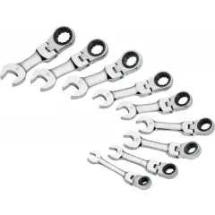 Usine Directe Jeu de 9 clés mixtes à cliquet articulées courtes - SAM OUTILLAGE - 2112-90