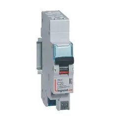 Disjoncteur phase + neutre DNX³ 4500 6kA arrivée bornes automatiques 1 module 1P+N 230V 20A – LEGRAND – 406784 Offre Exclusive