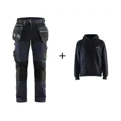 Nouvelle Collection Pantalon artisan stretch marine 38 + sweat offert S – BLÅKLÄDER