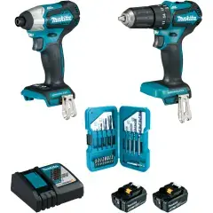 Offre Du Jour Pack de 2 outils LXT 18V (DTD155 + DHP483) + 2 batteries 5Ah + chargeur + coffret MAKPAC – MAKITA – DLX2221TJ2