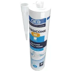 Nouvel Arrivage Mastic silicone sanitaire GEBSICONE W blanc 310ml – GEB – 893150