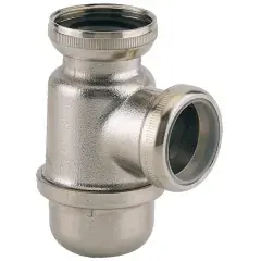 Mini siphon de lavabo sortie D32 laiton nickelé mat – VALENTIN – 00 150300 008 00 Authentique