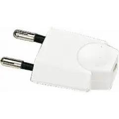 Fiche mâle 6A 2P Blanc – LEBENOID – 020260 Haute Qualité
