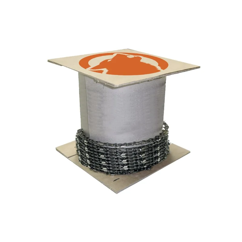 Authentique Chaîne Kerwood pour tronçonneuse 3/8&Prime; 1,1 mm. Rouleau 25 pieds. Gouge profil demi carré