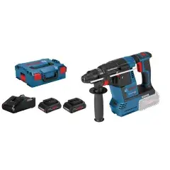 Perforateur SDS Plus 18V GBH 18V-26 + 2 batteries Procore 4Ah + chargeur + coffret L-BOXX – BOSCH – 061190900Q Usine Directe