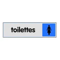 Nouveauté Plaque toilettes femmes en plexi couleur 170x45mm - NOVAP - 4036496