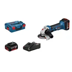 Meuleuse d‘angle 18 V GWS 18-125 V-LI + 2 batteries 4 Ah + chargeur + coffret L-BOXX – BOSCH – 060193A30Y Soldes