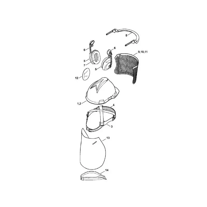 00008840224 – Support de visière pour casque STIHL modèle PELTOR / Hellberg OPTIMA Paiement Sécurisé