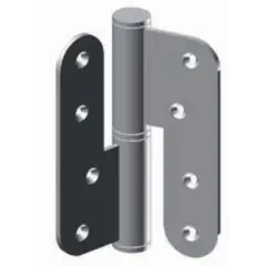 Paumelle huisserie bois pour charge lourde gauche bout rond 100x70mm - MONIN - 632090 Super Prix