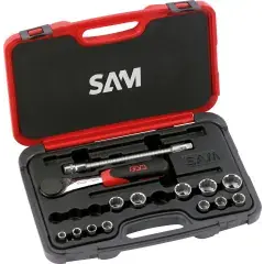 Acheter Direct Coffret 3/8‘‘ de 14 outils en mm – SAM OUTILLAGE – 74-J14A