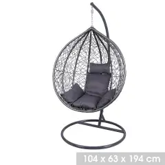 Offre Limitée Balancelle de jardin MARBELLA 104x63xH194cm – 28210