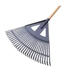 Balai à feuille plastique 27 dents emmanché bois 1,3m – MERCIER – 8546 Authentique
