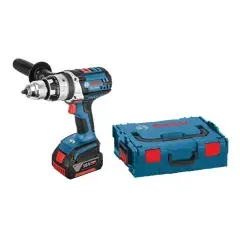Perceuse à percussion 18V GSB 18 VE-2 LI + batterie 4Ah + chargeur + coffret L-BOXX – BOSCH – 06019D9300 Seulement Aujourd&rsquo;hui