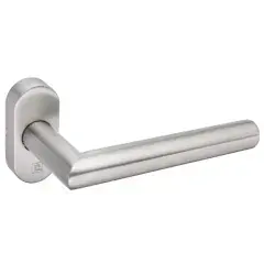 Béquille double sur rosace ovale étroite JADE 1394 inox brossée – HERACLES – B-INOX-RE02 Pas Cher