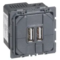 Promotion Saisonnière Chargeur double USB CÉLIANE 15W Type-A 2,4A – LEGRAND – 067462