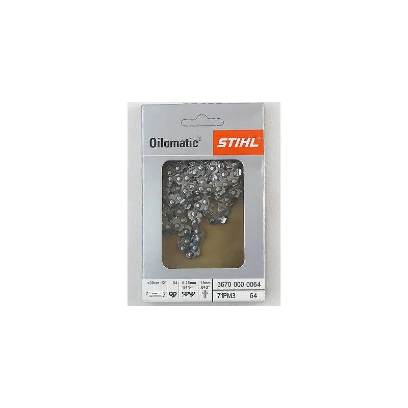 Chaine Stihl 64 maillons pas 1/4 jauge 1.1 mm Nouvelle Collection