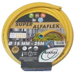 Tuyau d‘arrosage diamètre 15mm longueur 25m – SUPER ALFAFLEX – AFSUP15025 Prix Promo