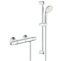 Meilleure Vente Mitigeur thermostatique douche GROHTHERM 1000 1/2‘‘ + ensemble de douche GROHE 34825001