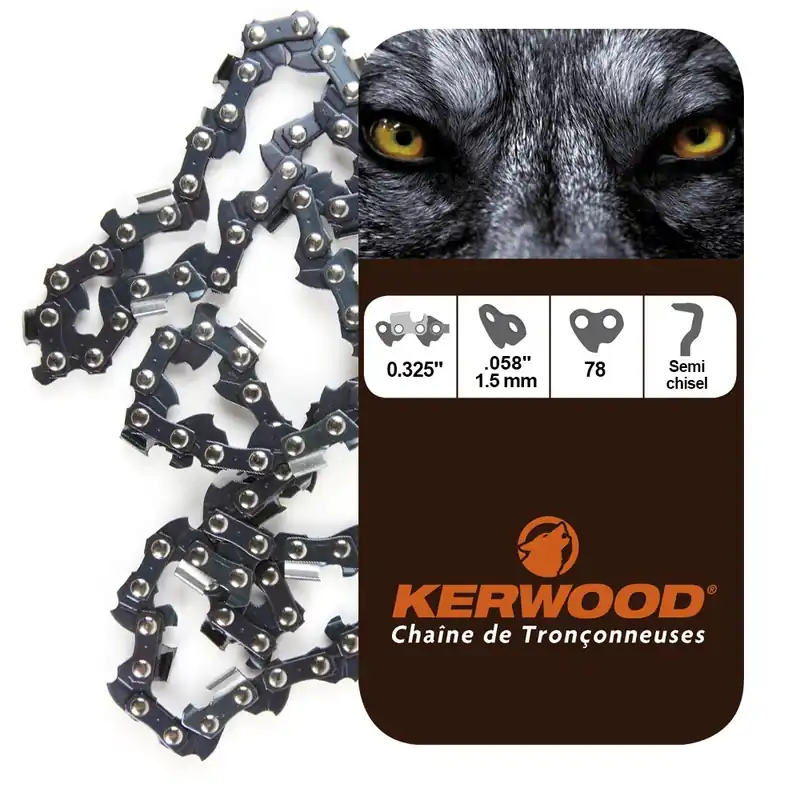 Chaine Kerwood pour JONSERED 49SP 0,325 1,5 mm 78 maillons Offre Du Jour