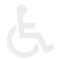Pas Cher Pictogramme silhouette handicapé couleur blanche modèle 99 dimensions 150x135x3mm nylon – HEWI – 801.91.030 99