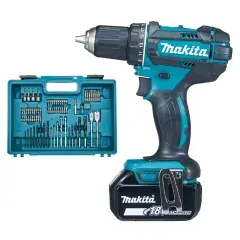 Dernier Modèle Perceuse-visseuse 18V + 2 batteries 3Ah + chargeur + coffret avec accessoires – MAKITA – DDF482RFX1