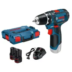 Acheter En Ligne Perceuse-visseuse 12V GSR 12V-15 + 2 batteries 2Ah + chargeur + coffret L-BOXX – BOSCH – 0601868109