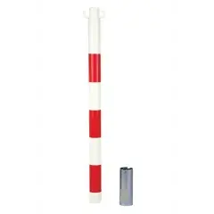 Offre Du Jour Kit de 2 poteaux acier rouge/blanc avec manchon – NOVAP – 2223546