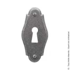 Rosace n°1305 clé L fer patiné cémenté longueur 35mm hauteur 70mm – BOUVET – 29151 Dernier Modèle