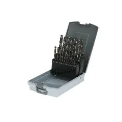 Expédié Aujourd&rsquo;hui Coffret de 19 forets HSS taillés meulés – HANGER – 155192