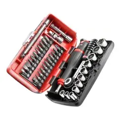 Must-Have Coffret douilles 1/4‘‘ 6 pans métriques et embouts – 38 pièces diamètre 5,5 à 14mm – FACOM – R2NANOPB