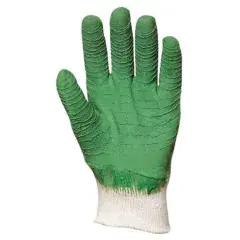 Meilleure Vente Gants de travail EUROTECHNIQUE enduit latex crêpe blanc/vert T10 – COVERGUARD – 3805