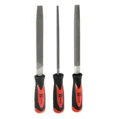 Réduction Set de 3 limes emmanchées demi-douces longueur 200mm – HANGER – 110390