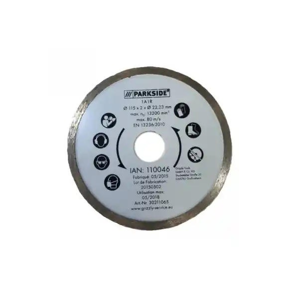 Disque diamant d‘origine PARKSIDE Achat Immédiat