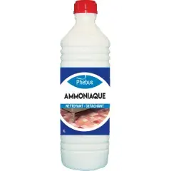 Vente Flash Nettoyant Ammoniaque 13 % pour les tapis et moquettes bouteille 1L – PHEBUS – AMONIAQ.1L