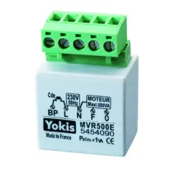 Micromodule 500W à encastrer pour volet roulant – YOKIS – MVR500E Haute Qualité