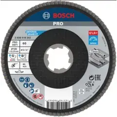 Vente Directe Plateau à lamelles X571 X-Lock bombé fibre diamètre 125mm G60 – BOSCH – 2608619202