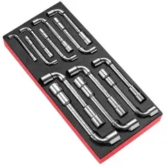 Retour Gratuit Module de 13 clés à pipe débouchées métriques en plateau mousse - FACOM - MODM.75PB