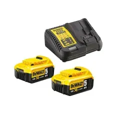 Pack de 2 batteries XR 18V 5Ah + chargeur multivoltage – DEWALT – DCB115P2-QW Prix Bas