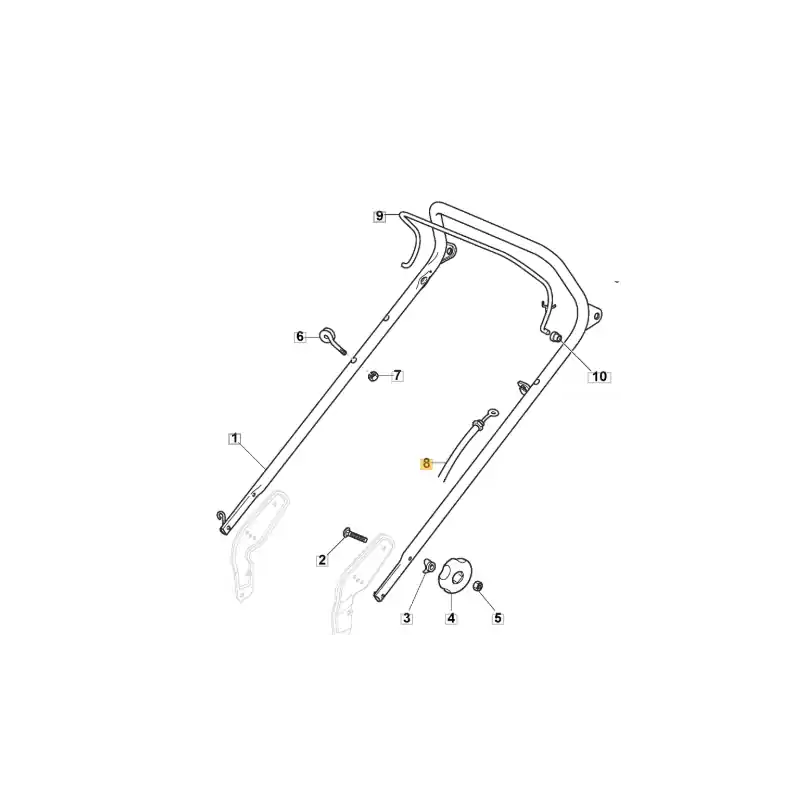 Cable de frein moteur GGP 181030135/0 pour moteur WBE170 Haute Qualité