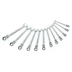 Jeu de 12 clés mixtes à cliquet articulées 8 à 19mm – SAM OUTILLAGE – 50-CTJ12 Retour Gratuit