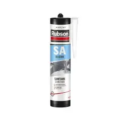 Mastic silicone sanitaire blanc 300ml – RUBSON – 165170 Prix Choc