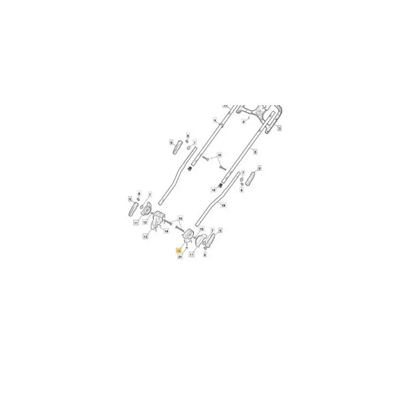 Commander Vite Support gauche pour guidon de tondeuse GGP 322745056/0