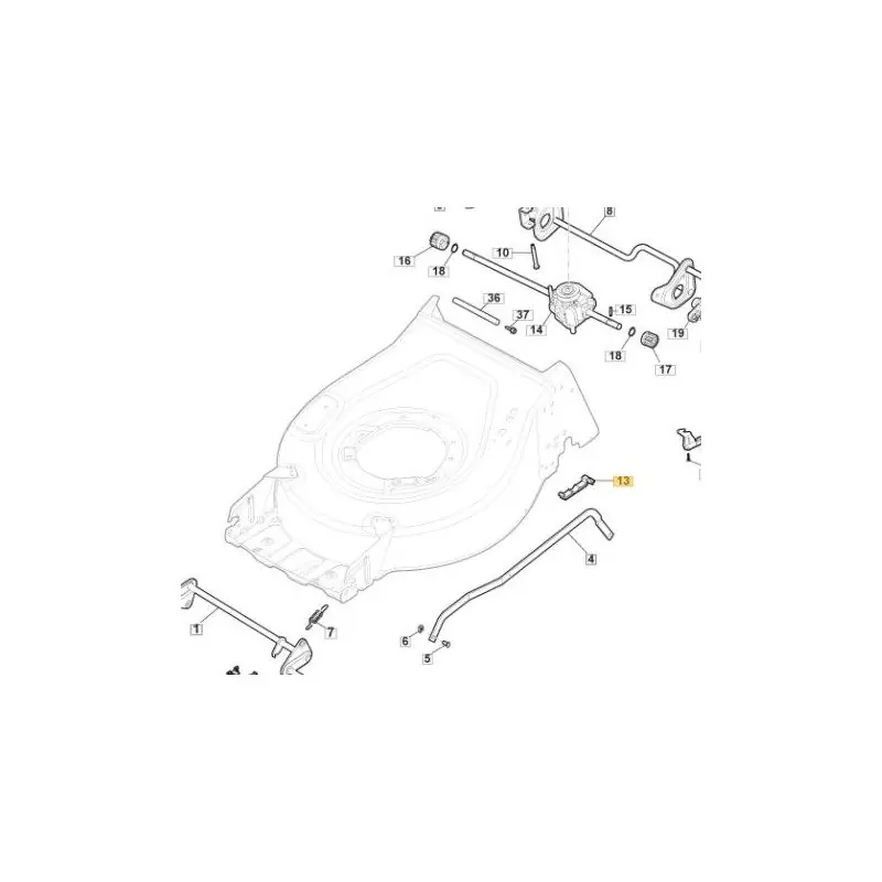 Patte de fixation GGP 322785500/0 pour essieu arrière Jusqu&rsquo;à Épuisement Des Stocks
