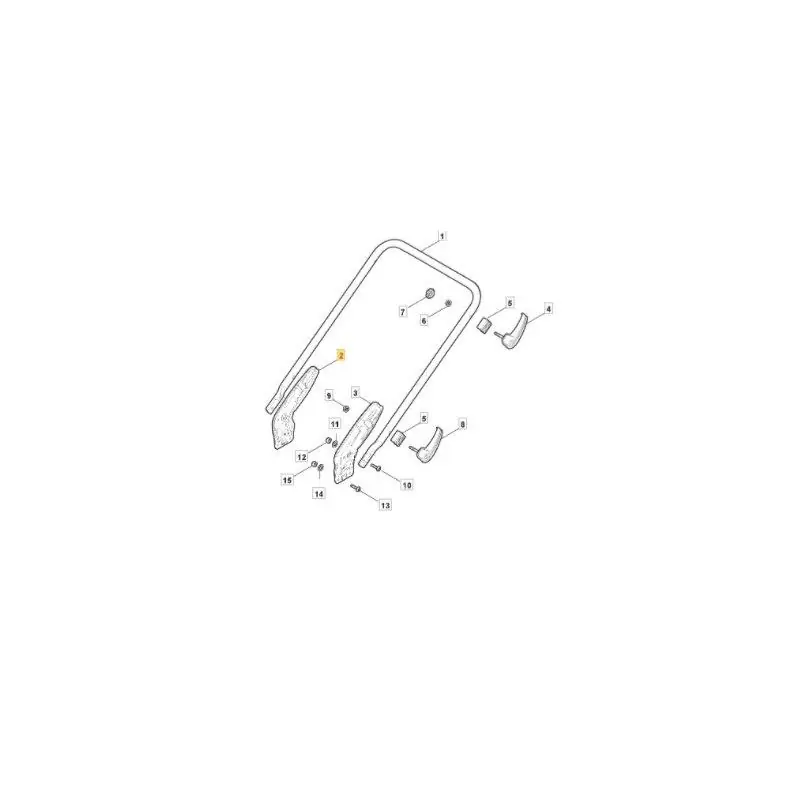 Support de guidon droit pour tondeuse GGP 381005125/0 Haute Qualité