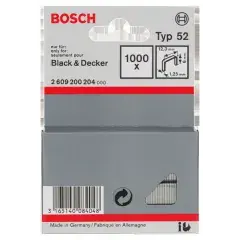 Commander Maintenant Lot de 1000 agrafes à fil plat de type 52 - BOSCH - 2609200204