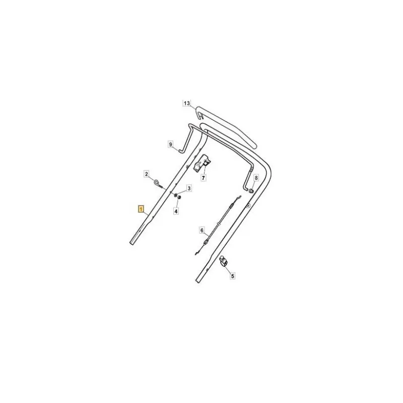 Certifié Partie supérieure de guidon pour tondeuse GGP 381006839/0